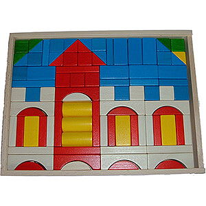 Wooden Toys Construction games Bauspiele Construction Kit Castle - 91 Parts - 4,5 cm / 1.8 inch
