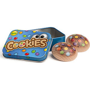 Wooden Toys Wooden Toy Shops Cookies in Tin - 7,5 cm / 3 inch
