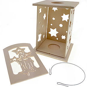 Wooden Toys Construction games Craft Kit Lantern, For Tea Light Or Candle - 18 cm / 7.1 inch
