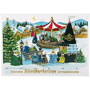 Ruchermnner Rucherkerzen Crottendorfer Rucherkerzen-Adventskalender - Motiv 2023 - 21 cm
