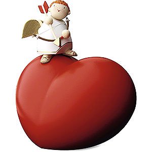 Angels Reichel Amor Cupid on Large Heart - 3,5 cm / 1.3 inch
