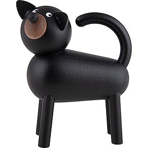 Small Figures & Ornaments Martin Cats and Dogs Dog Otto - Black-Grey - 9 cm / 3.5 inch