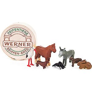 Small Figures & Ornaments Wood Chip Boxes Domestic Animals in Wood Chip Box - 4 cm / 1.6 inch