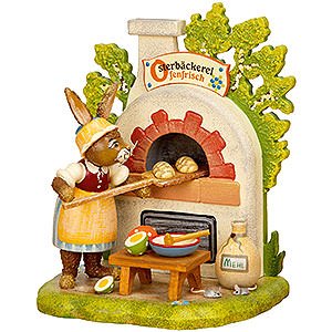 Small Figures & Ornaments Hubrig Rabbits Country Easter Bakery - 13 cm / 5 inch