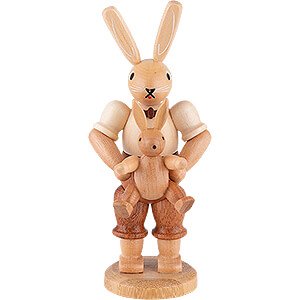 Small Figures & Ornaments Easter World Easter Bunny Farther with Child - 11 cm / 4 inch