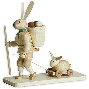 Easter Easter Bunny with Basket - Natural - 8,5 cm / 3.3 inch