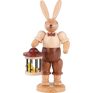 Small Figures & Ornaments Easter World Easter Bunny with Bird Cage - 11 cm / 4 inch