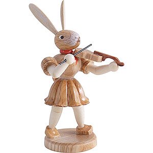 Small Figures & Ornaments Easter World Easter Bunny with Violin, Natural - 7,5 cm / 3 inch