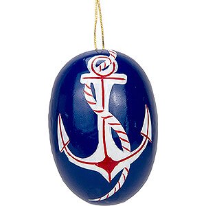 Tree ornaments Easter Ornaments Easter Egg with Anchor - 5,5 cm / 2.2 inch