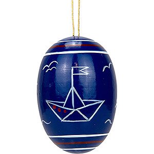 Tree ornaments Easter Ornaments Easter Egg with Sailboat - 5,5 cm / 2.2 inch