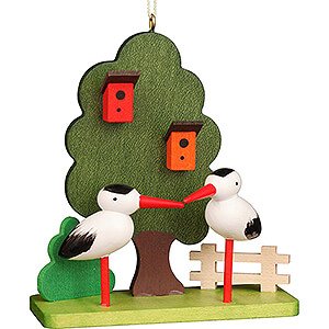 Tree ornaments Easter Ornaments Easter Ornament - Stork Couple at Tree - 7,8 cm / 3.1 inch