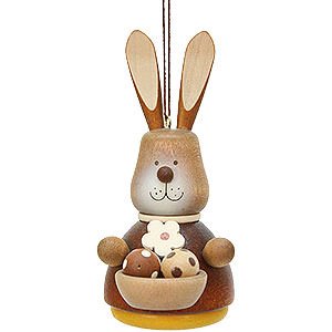 Tree ornaments All tree ornaments Easter Ornament - Teeter Bunny with Egg-Basket Natural - 9,8 cm / 3.9 inch
