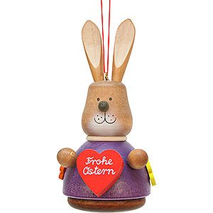 Tree ornaments All tree ornaments Easter Ornament - Teeter Bunny with Heart - 9,8 cm / 3.9 inch