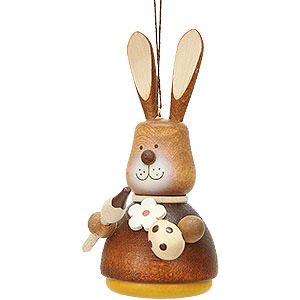 Tree ornaments All tree ornaments Easter Ornament - Teeter Bunny with Paintbrush Natural - 9,8 cm / 3.9 inch