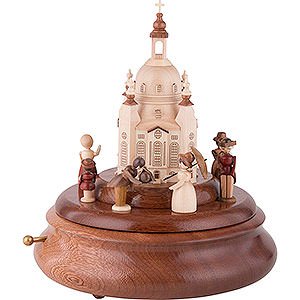 Music Boxes All Music Boxes Electronic Music Box - Historical Scene in Front of Church of Our Lady - 21 cm / 8 inch