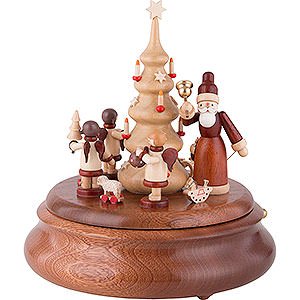 Music Boxes All Music Boxes Electronic Music Box - Santa with Angels Natural - 21 cm / 8 inch