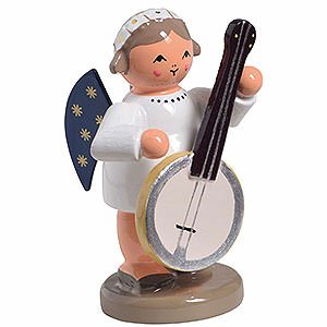 Weihnachtsengel Engelsorchester (KWO) Engel mit Banjo - 5 cm