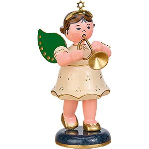Weihnachtsengel Engel - wei (Hubrig) Engel mit Trompete - 10 cm