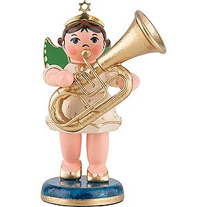 Weihnachtsengel Orchester (Hubrig) Engel mit Tuba - 6,5 cm