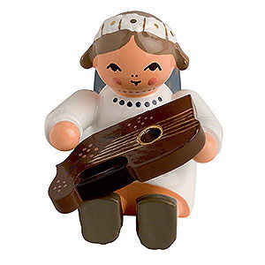 Weihnachtsengel Engelsorchester (KWO) Engel mit Zither sitzend - 4 cm