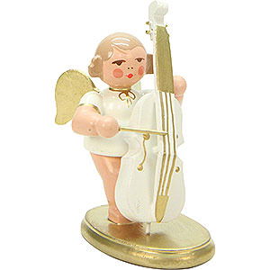 Weihnachtsengel Orchester wei & gold (Ulbricht) Engel wei/gold mit Bass - 6,0 cm