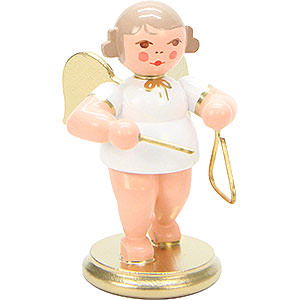 Weihnachtsengel Orchester wei & gold (Ulbricht) Engel wei/gold mit Triangel - 6,0 cm