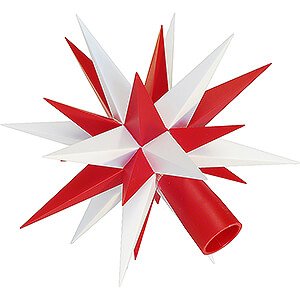 Adventssterne und Weihnachtssterne Ersatzteile Ersatzstern fr Sternenkette A1s wei/rot Kunststoff - 13 cm
