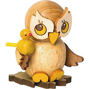 Kleine Figuren & Miniaturen Kuhnert Mini-Eulen Eulenkind mit Vogel - 4 cm