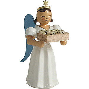 Weihnachtsengel Blank Neuheiten 2019 Faltenlangrockengel mit Glckswrfel, Jahresedition 2019, farbig - 6,6 cm