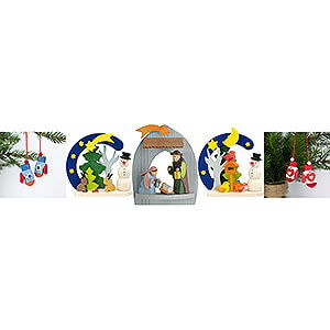 Baumschmuck Sonstiger Baumschmuck Farbenspiel am Weihnachtsbaum - 5 entzckende Graupner Anhnger