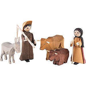 Nativity Figurines All Nativity Figurines Farmers, Set of Five, Stained - 7 cm / 2.8 inch