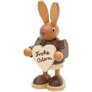 Small Figures & Ornaments Easter World Female Bunny with Heart Natural - 8,5 cm / 3.3 inch