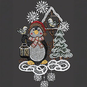 Lichterwelt Fensterbilder Fensterbild Pinguin - 29 cm