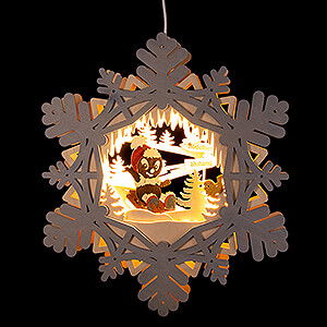 Lichterwelt Fensterbilder Fensterbild Pitti am Rodelberg - 36 cm