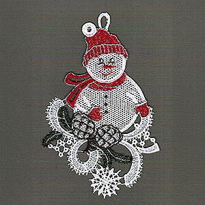 Lichterwelt Fensterbilder Fensterbild Schneemann/Weihnachtsmann - 2er-Set - 21 cm