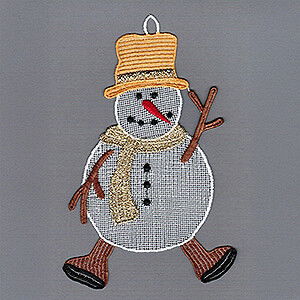 Lichterwelt Fensterbilder Fensterbild Schneemann mit Hut - 20 cm