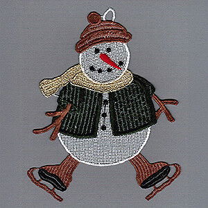  Fensterbild Schneemann mit Jacke - 20 cm