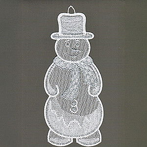 Lichterwelt Fensterbilder Fensterbild Schneemann silber - 28 cm