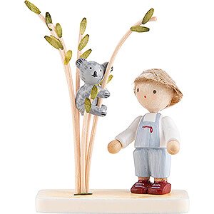 Kleine Figuren & Miniaturen Flade Flachshaarkinder Flachshaarkinder Junge mit Koala - 5 cm