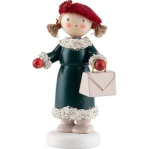 Kleine Figuren & Miniaturen Flade Flachshaarkinder Flachshaarkinder Mdchen mit Handtasche - Edition Flade & Friends - 5,1 cm