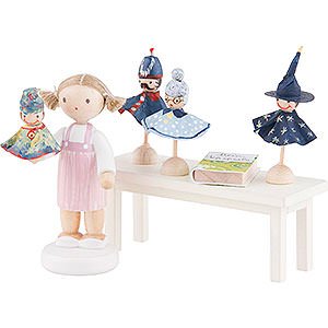 Kleine Figuren & Miniaturen Flade Flachshaarkinder Flachshaarkinder Puppenspielerin - 5 cm