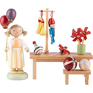 Kleine Figuren & Miniaturen Flade Flachshaarkinder Flachshaarkinder Spielzeughndlerin - 5 cm
