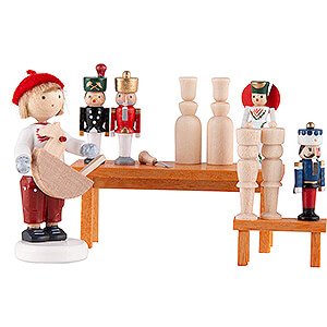 Kleine Figuren & Miniaturen Flade Flachshaarkinder Flachshaarkinder Spielzeugmacher - 5 cm