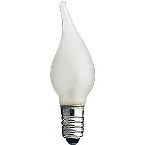 Lichterwelt Ersatzlampen Flammkerze gefrostet - Sockel E10 - 12V/3W