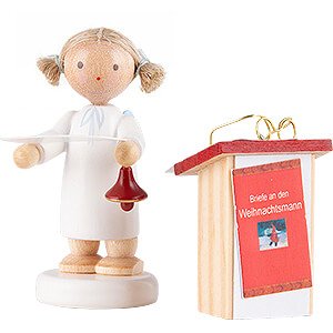 Angels Flade Flax Haired Angels Flax Haired Angel with Desk - 5 cm / 2 inch