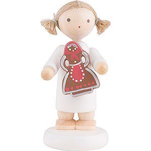 Angels Flade Flax Haired Angels Flax Haired Angel with Gingerbread Woman - 5 cm / 2 inch