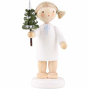 Angels Flade Flax Haired Angels Flax Haired Angel with Little Tree - 5 cm / 2 inch