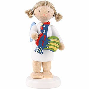 Angels Flade Flax Haired Angels Flax Haired Angel with Polish Toy Rooster - 5 cm / 2 inch