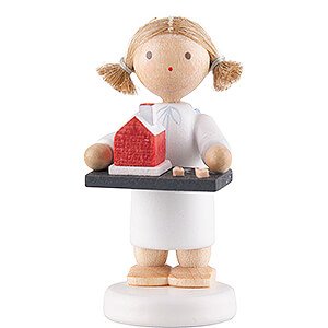 Angels Flade Flax Haired Angels Flax Haired Angel with Smoking House - 5 cm / 2 inch