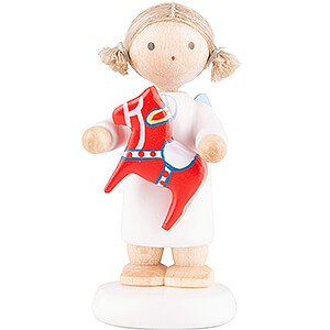 Angels Flade Flax Haired Angels Flax Haired Angel with Swedish Little Horse - 5 cm / 2 inch